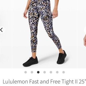 Lululemon Fast and Free Tight II 25" in the Metropolis Glow Multi 6